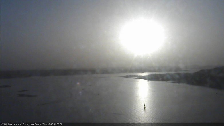 Lake Travis webcam, July 15, 2018 7:00 PM CT
