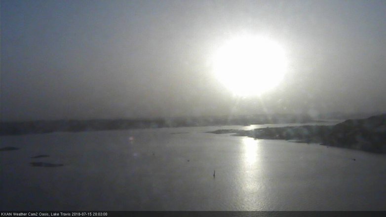 Lake Travis webcam, July 15, 2018 7:05 PM CT