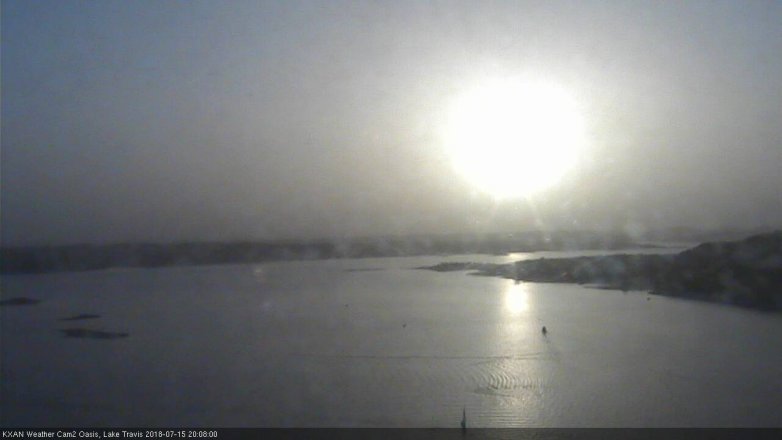 Lake Travis webcam, July 15, 2018 7:10 PM CT
