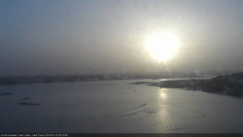 Lake Travis webcam, July 15, 2018 7:15 PM CT