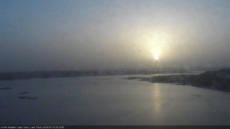 Lake Travis webcam, July 15, 2018 7:20 PM CT