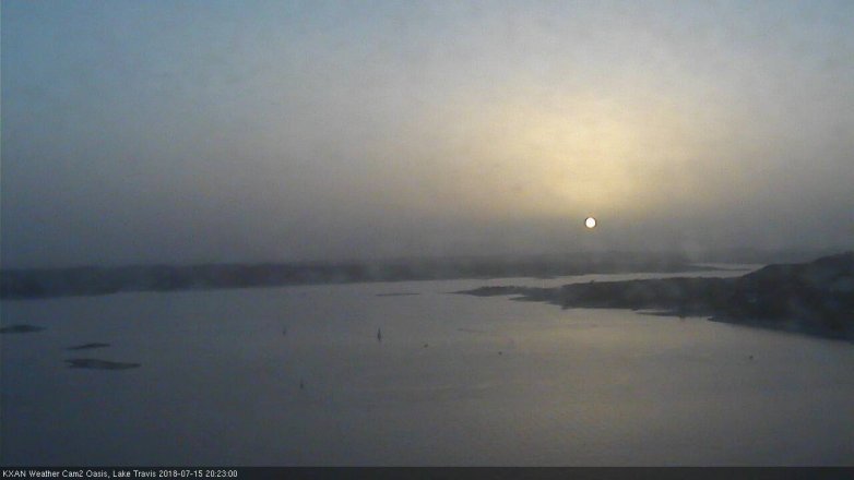 Lake Travis webcam, July 15, 2018 7:25 PM CT