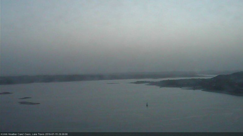 Lake Travis webcam, July 15, 2018 7:40 PM CT