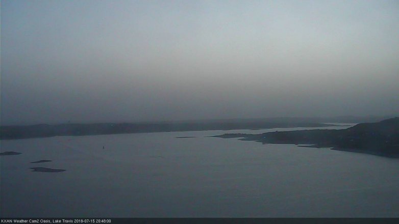 Lake Travis webcam, July 15, 2018 7:50 PM CT