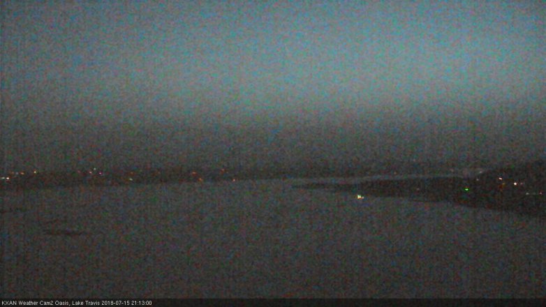Lake Travis webcam, July 15, 2018 8:15 PM CT