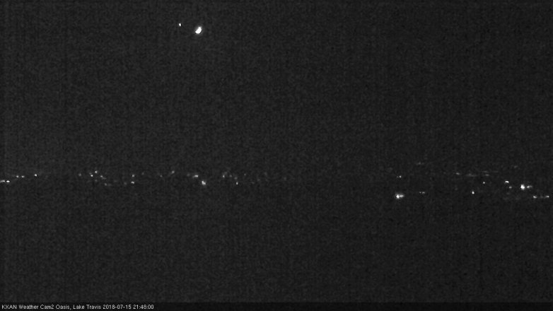 Lake Travis webcam, July 15, 2018 8:50 PM CT