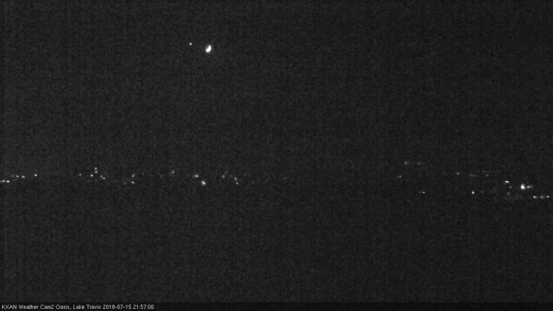 Lake Travis webcam, July 15, 2018 9:00 PM CT