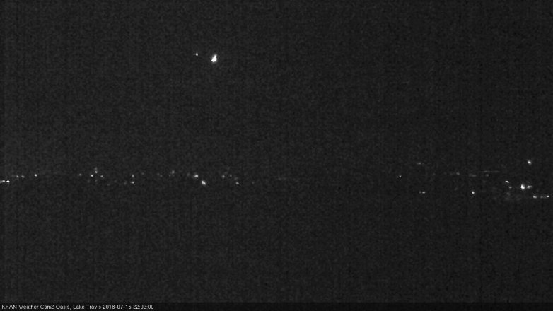 Lake Travis webcam, July 15, 2018 9:05 PM CT