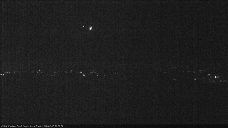 Lake Travis webcam, July 15, 2018 9:10 PM CT