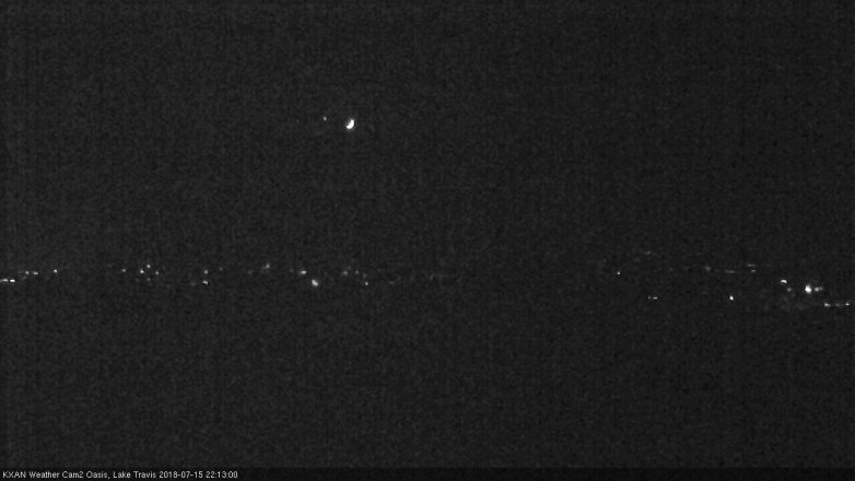 Lake Travis webcam, July 15, 2018 9:15 PM CT