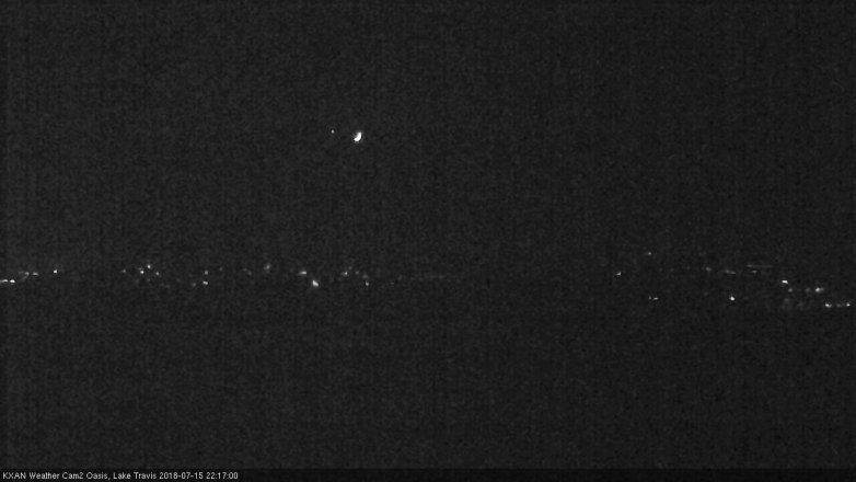 Lake Travis webcam, July 15, 2018 9:20 PM CT