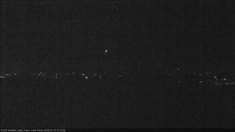Lake Travis webcam, July 15, 2018 9:35 PM CT