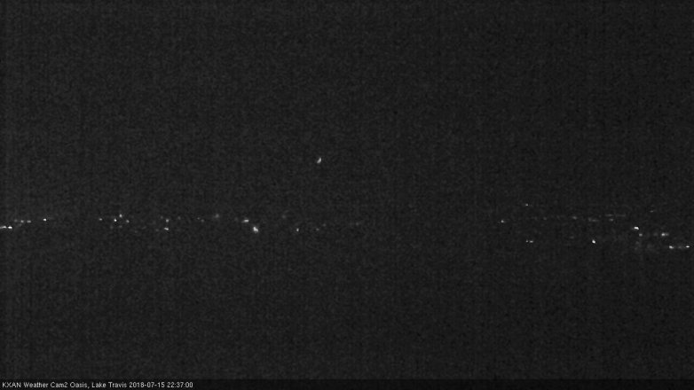 Lake Travis webcam, July 15, 2018 9:40 PM CT