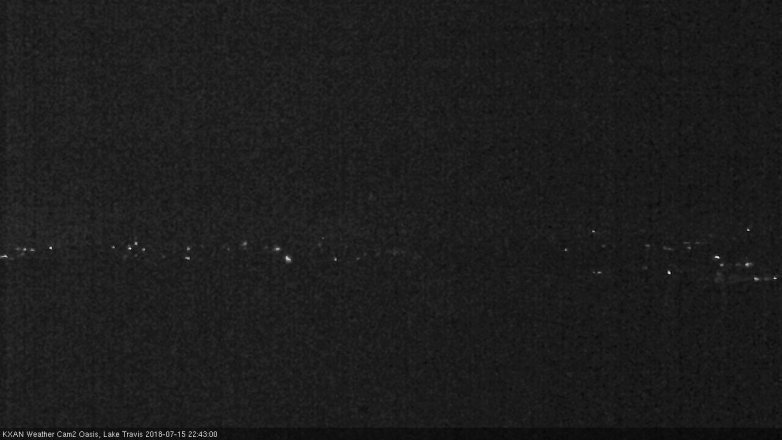 Lake Travis webcam, July 15, 2018 9:45 PM CT