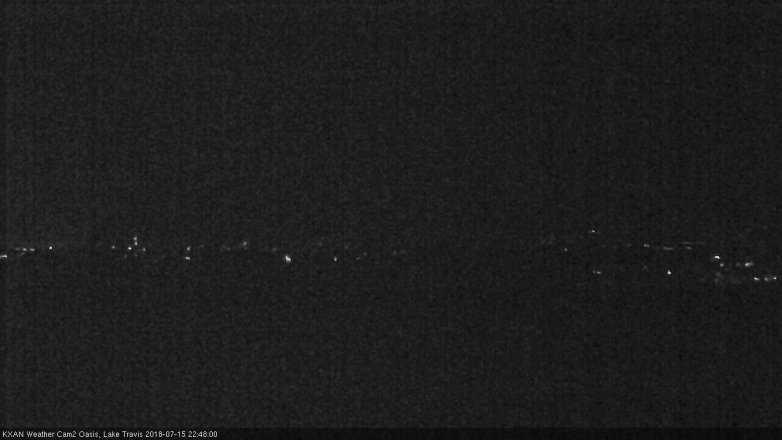 Lake Travis webcam, July 15, 2018 9:50 PM CT