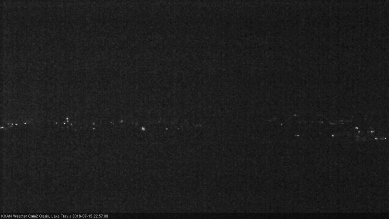 Lake Travis webcam, July 15, 2018 10:00 PM CT