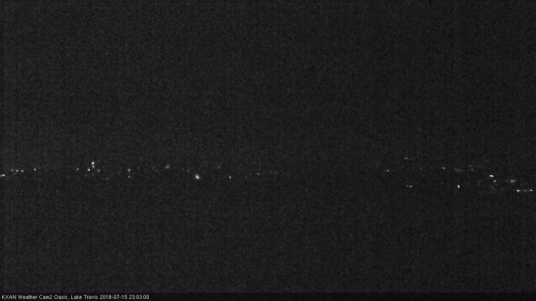 Lake Travis webcam, July 15, 2018 10:05 PM CT