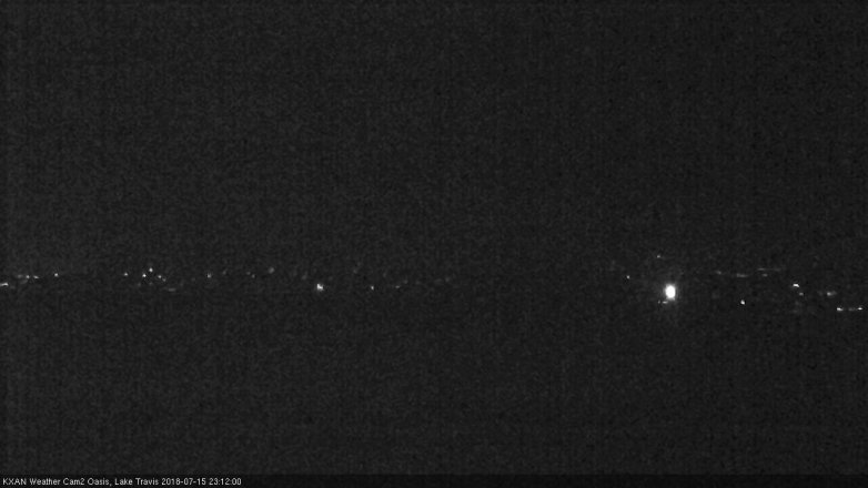 Lake Travis webcam, July 15, 2018 10:15 PM CT