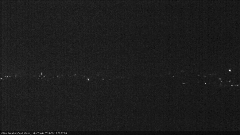 Lake Travis webcam, July 15, 2018 10:30 PM CT