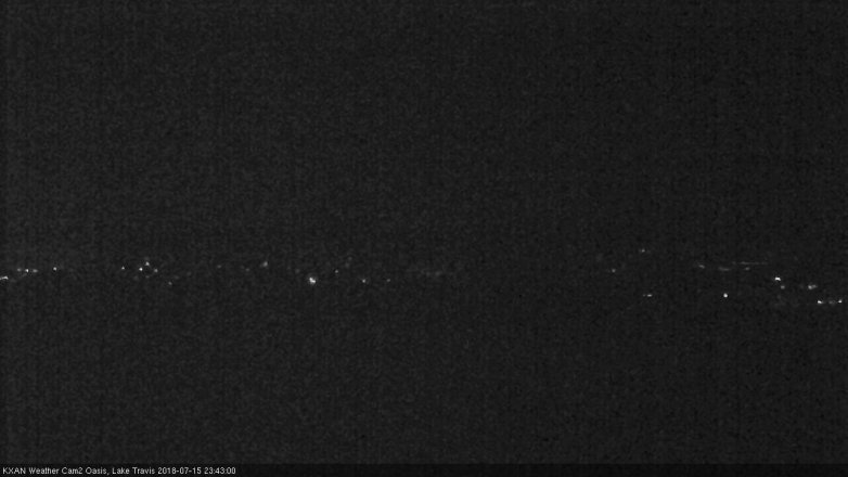 Lake Travis webcam, July 15, 2018 10:45 PM CT
