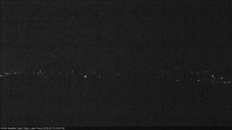 Lake Travis webcam, July 15, 2018 10:50 PM CT