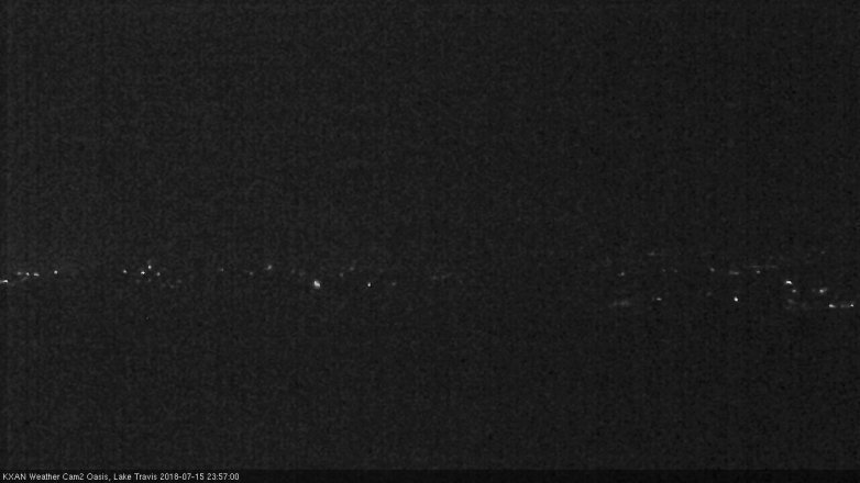 Lake Travis webcam, July 15, 2018 11:00 PM CT