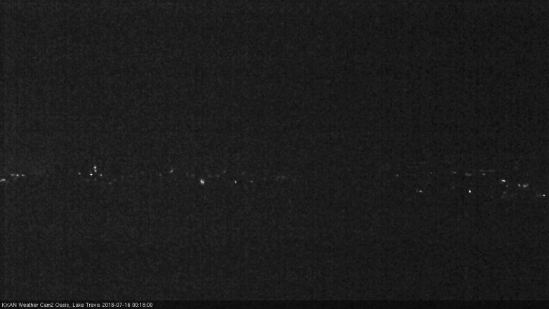 Lake Travis webcam, July 15, 2018 11:20 PM CT