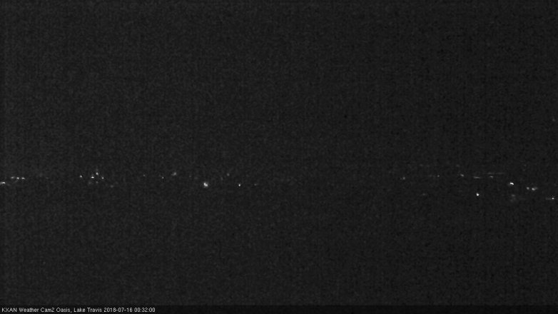 Lake Travis webcam, July 15, 2018 11:35 PM CT