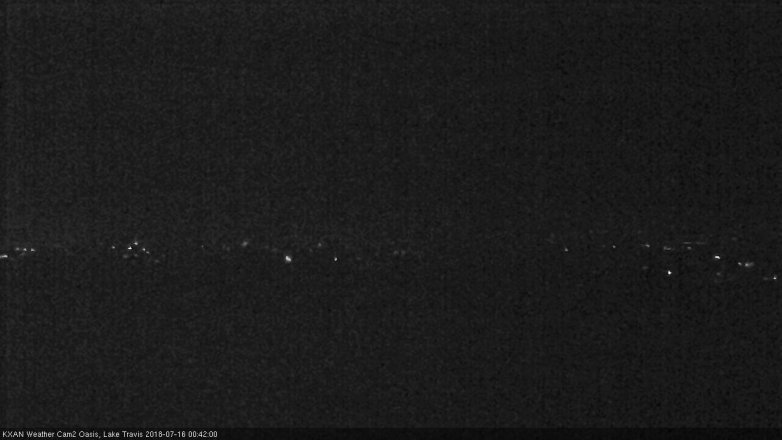 Lake Travis webcam, July 15, 2018 11:45 PM CT