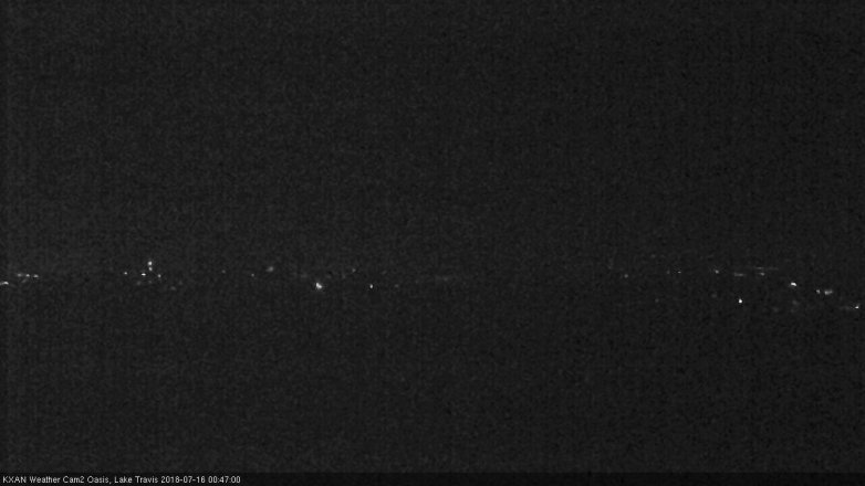 Lake Travis webcam, July 15, 2018 11:50 PM CT
