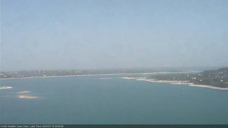 Lake Travis webcam, July 16, 2018 9:00 AM CT