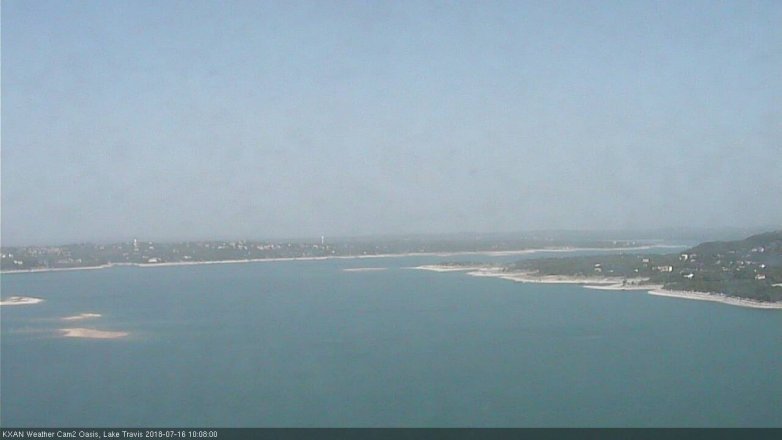 Lake Travis webcam, July 16, 2018 9:10 AM CT