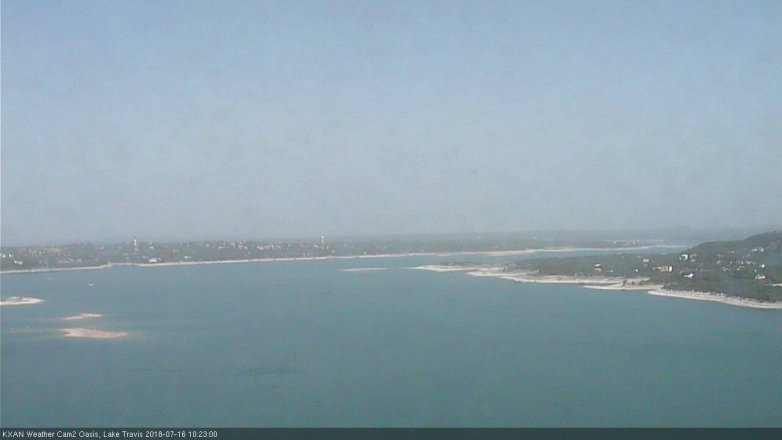 Lake Travis webcam, July 16, 2018 9:25 AM CT