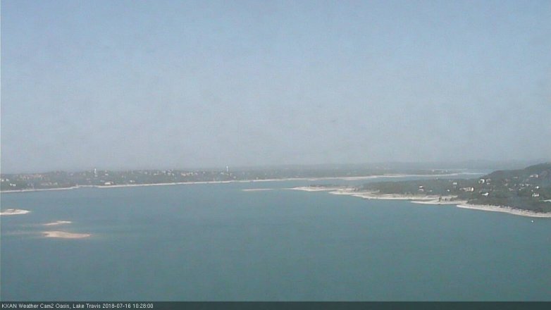 Lake Travis webcam, July 16, 2018 9:30 AM CT
