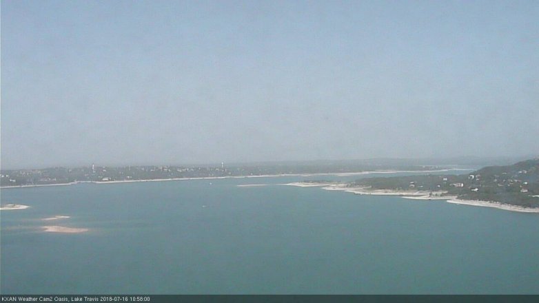 Lake Travis webcam, July 16, 2018 10:00 AM CT
