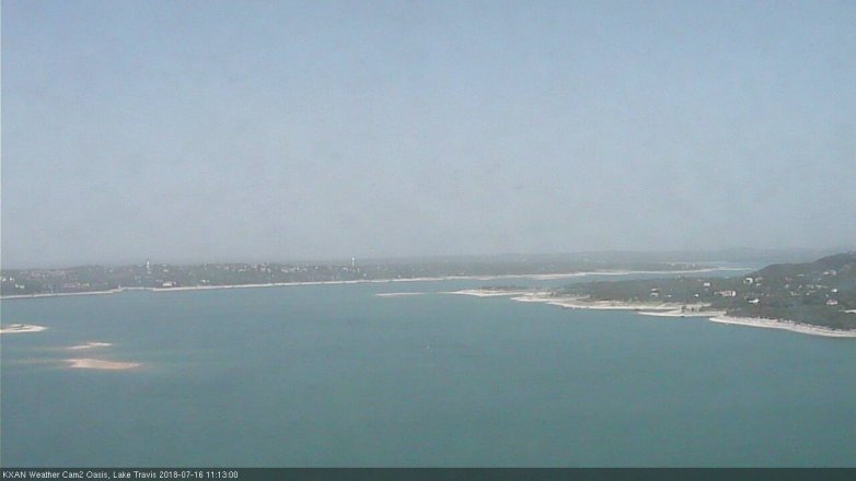 Lake Travis webcam, July 16, 2018 10:15 AM CT