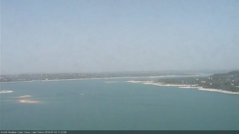 Lake Travis webcam, July 16, 2018 10:25 AM CT