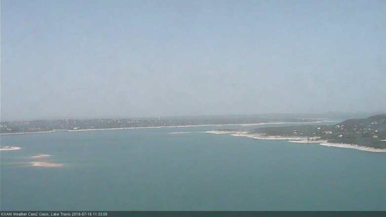 Lake Travis webcam, July 16, 2018 10:35 AM CT