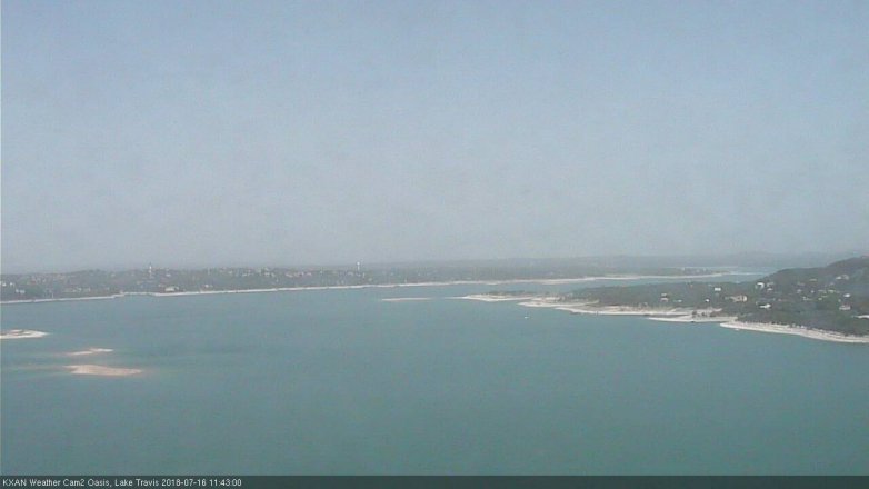 Lake Travis webcam, July 16, 2018 10:45 AM CT