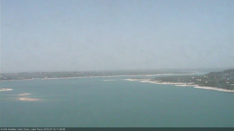 Lake Travis webcam, July 16, 2018 10:50 AM CT