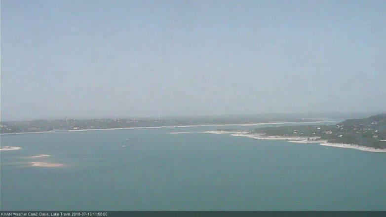 Lake Travis webcam, July 16, 2018 11:00 AM CT