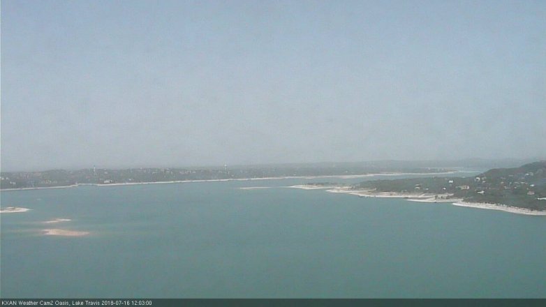 Lake Travis webcam, July 16, 2018 11:05 AM CT