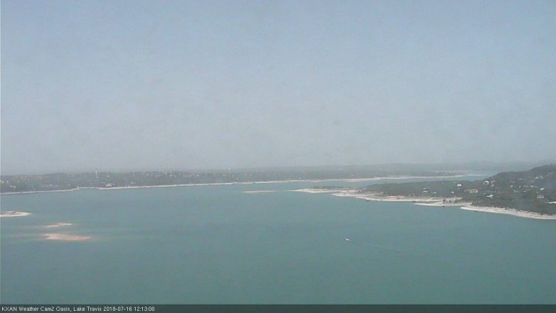 Lake Travis webcam, July 16, 2018 11:15 AM CT
