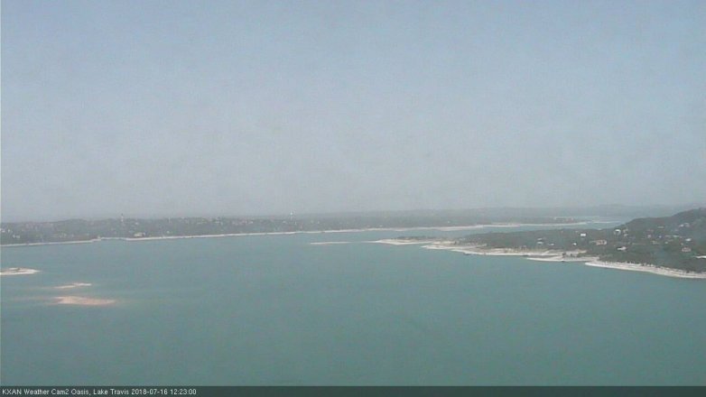 Lake Travis webcam, July 16, 2018 11:25 AM CT