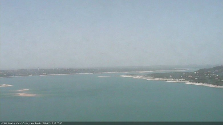 Lake Travis webcam, July 16, 2018 11:30 AM CT