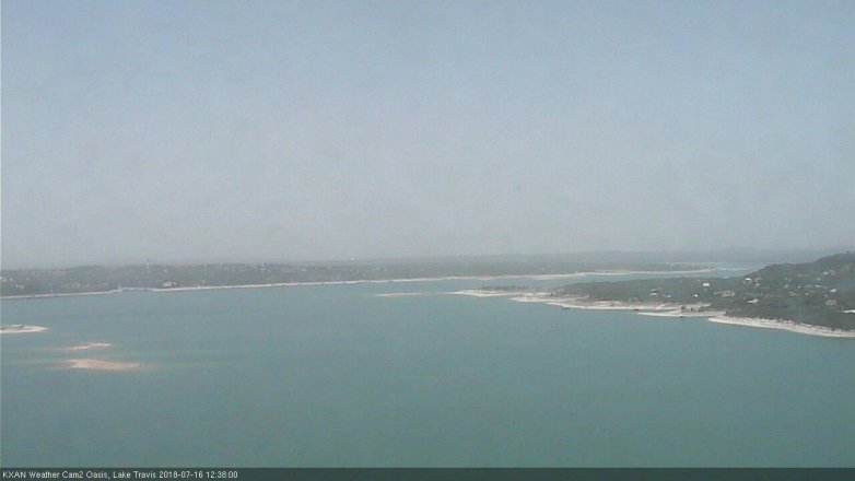 Lake Travis webcam, July 16, 2018 11:40 AM CT
