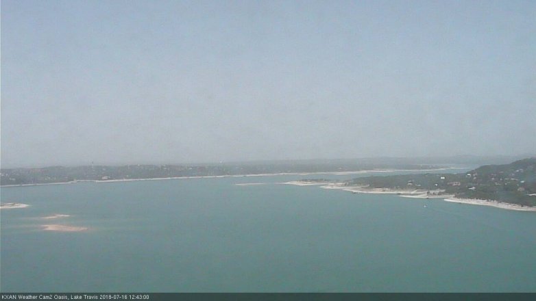 Lake Travis webcam, July 16, 2018 11:45 AM CT