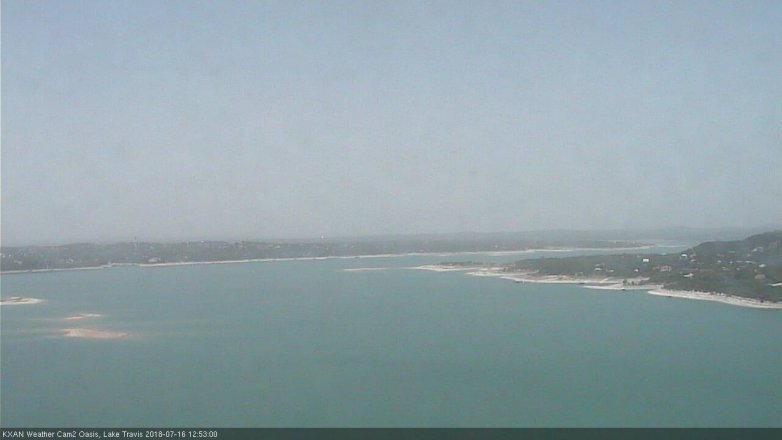 Lake Travis webcam, July 16, 2018 11:55 AM CT
