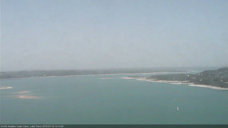 Lake Travis webcam, July 16, 2018 12:15 PM CT
