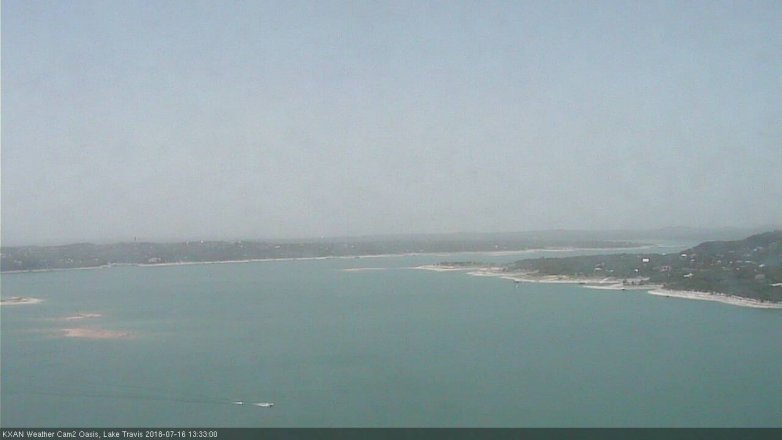 Lake Travis webcam, July 16, 2018 12:35 PM CT